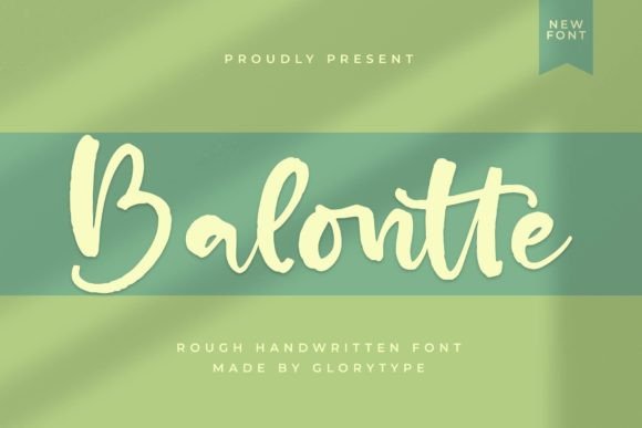Discover Balontte: A Handwritten Font for Elegant Publishing