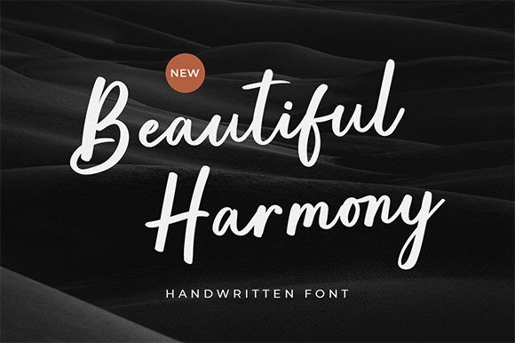 Discover Beautiful Harmony: A Handwritten Script Font for Elegant Publishing
