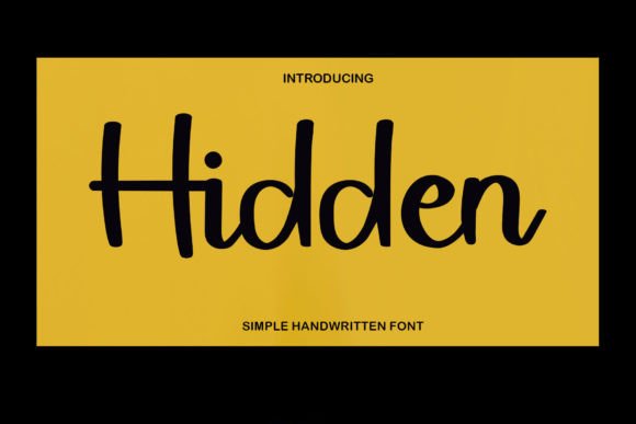 Hidden: A Trendy Handwritten Font for Engaging Campaigns