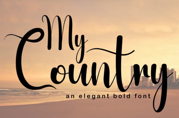 My Country: A Script Font with Rustic Charm