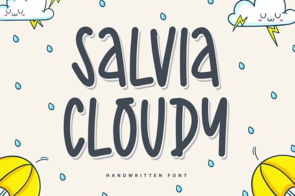 Salvia Cloudy: A Playful Handwritten Font for Engaging Visuals